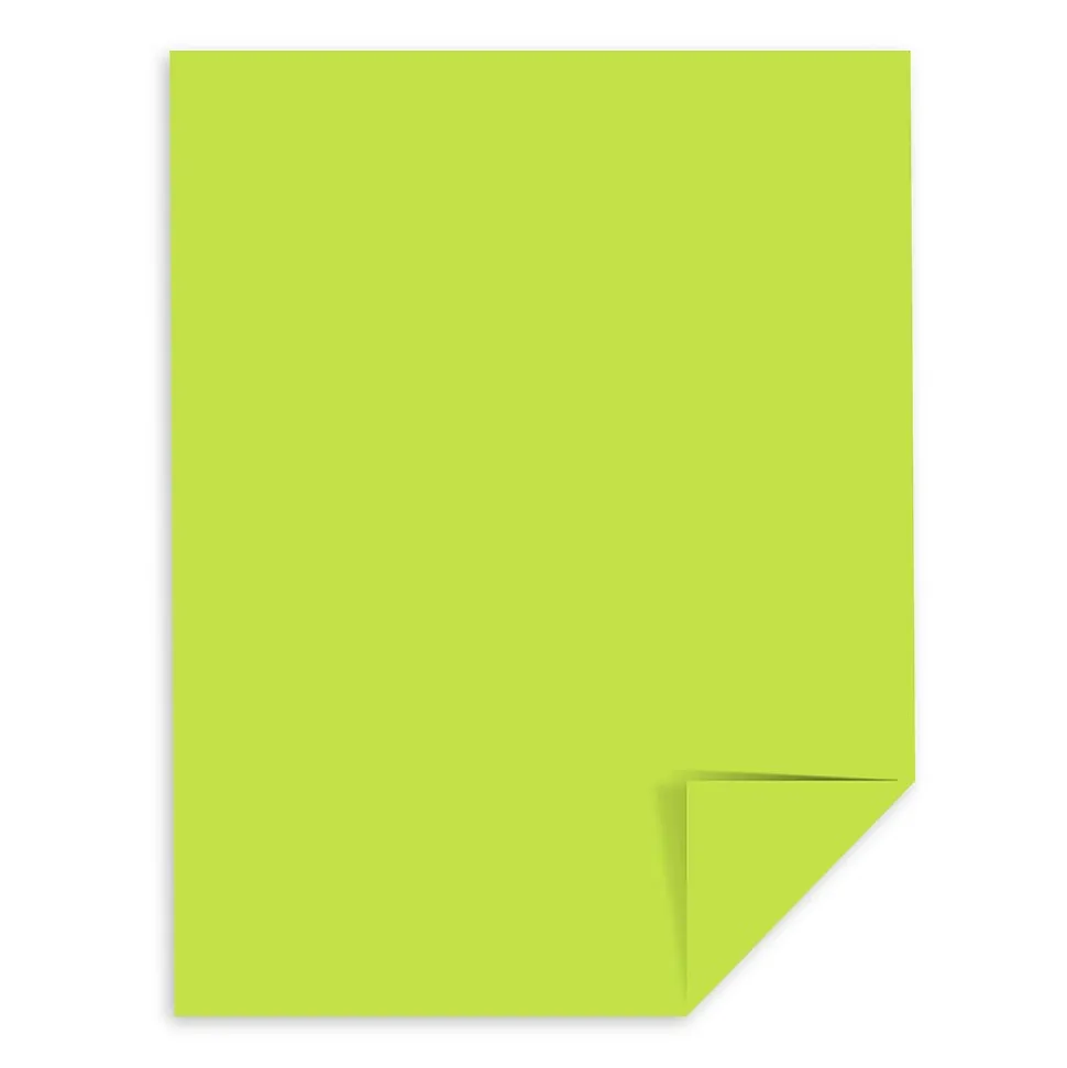 Exact 65 lb. Card Stock Paper, 8.5" x 11", Vulcan Green, 250 Sheets/Ream (WAU21869)