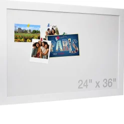 Excello Global Products Cork Bulletin Board, White Frame, 3' x 2' (EGP-HD-0519)