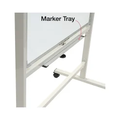 Excello Global Products Double Sided Magnetic Mobile Dry-Erase Whiteboard Easel, 36