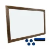 Excello Global Products Magnetic Dry-Erase Whiteboard, Rustic Wood Frame, 3' x 2' (EGP-HD-0077)