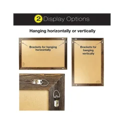 Excello Global Products Magnetic Dry-Erase Whiteboard, Rustic Wood Frame, 3' x 2' (EGP-HD-0077)