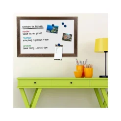 Excello Global Products Magnetic Dry-Erase Whiteboard, Rustic Wood Frame, 3' x 2' (EGP-HD-0077)
