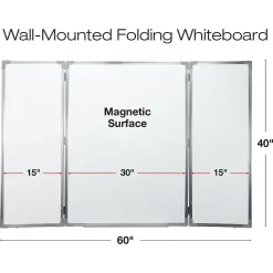 Excello Global Products Magnetic Dry-Erase Folding Whiteboard, 40" x 60" (EGP-HD-0482)