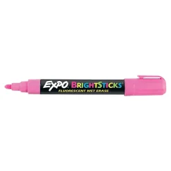 Expo BrightSticks Wet Erase Markers, Bullet Tip, Assorted, 5/Pack (14075)