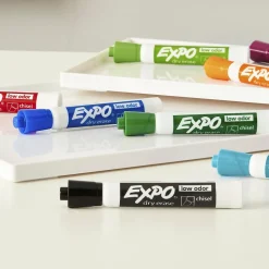 Expo Dry Erase Markers, Chisel Tip, Assorted, 8/Pack (80678)