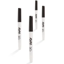 Expo Dry Erase Markers, Ultra Fine Tip, Black, 12/Pack (1871131)