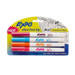 Expo Dry Erase Markers, Ultra Fine Tip, Assorted, 4/Pack (1884308)