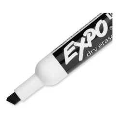 Expo Dry-Erase Marker, Chisel Tip, Black, 8/Pack (1980443)