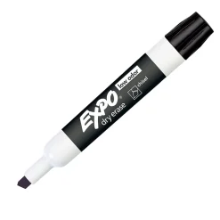 EXPO® Low Odor Dry Erase Markers, Chisel Tip, Black, Pack of 12 (SAN80001-12)