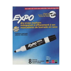 Expo Low-Odor Dry Erase Marker Sets Chisel Set Of 8 [Pack Of 2] (2PK-80078)