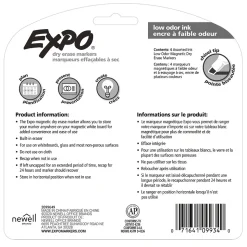 Expo Magnetic Dry Erase Markers, Chisel Tip, Assorted, 4/Pack (1944728)