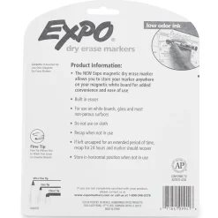 Expo Magnetic Tank Dry Erase Marker, Fine Tip, Assorted, 8/Pack (1944748)