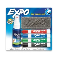 Expo Tank Dry Erase Marker, Chisel Tip, Assorted, Starter Set/Kit (80653)