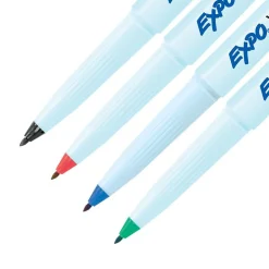 Expo Vis-a-Vis Wet Erase Markers, Fine Point, Assorted, 4/Pack (16074/2134341)