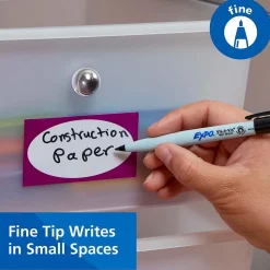 Expo Vis-a-Vis Wet Erase Markers, Fine Point, Assorted, 8/Pack (16078)