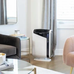 Fellowes AeraMax DX95 True HEPA Console Air Purifier, White (9320801)