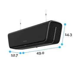 Fellowes Array AC2 True HEPA Ceiling Mounted Air Purifier, 5-Speed, Black (5889202)