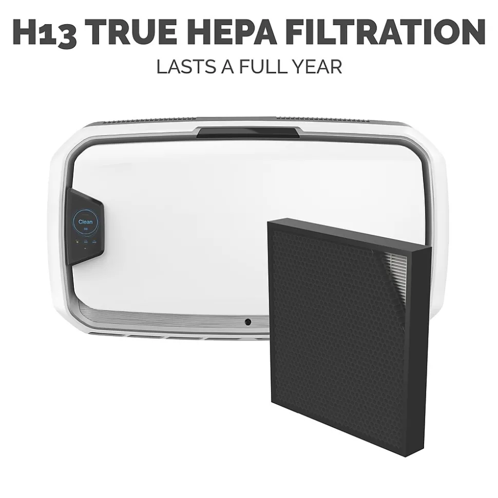 Fellowes Array AW2 True HEPA Hardwired Wall Mounted Air Purifier, White (5885101)