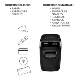 Fellowes AutoMax 150C Hands Free Cross-Cut Commercial Shredder (4680001)