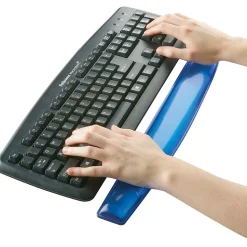 Fellowes Crystals Gel Wrist Rest, Blue (91137)