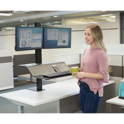 Fellowes Lotus Adjustable Monitor Stand, Black (8082001)