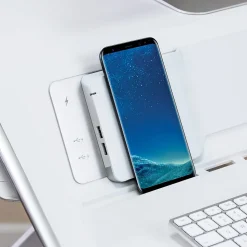 Fellowes Lotus DX Sit-Stand Workstation Adjustable Monitor Stand, White (8080201)