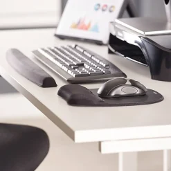 Fellowes Memory Foam Keyboard Wrist Rest, Black (9178201)