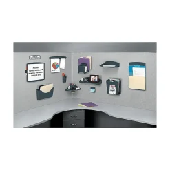 Fellowes Partition Additions Graphite Dry-Erase Whiteboard, Plastic Frame, 1' x 1' (75905)