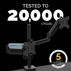 Fellowes Platinum Series Dual Stacking Adjustable Monitor Arm, Up to 27