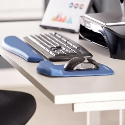 Fellowes PlushTouch Foam Wrist Rest, Blue (9287401)