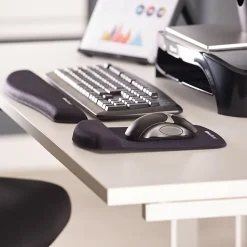 Fellowes PlushTouch Foam Wrist Rest, Graphite (9252301)