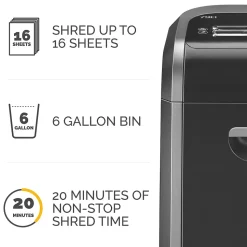 Fellowes Powershred 79Ci 16-Sheet Cross-Cut Commercial Shredder (3227901/3227917)