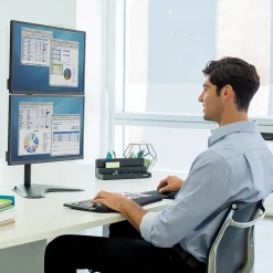 Fellowes Professional Series Freestanding Dual Stacking Monitor Arm, Up to 32