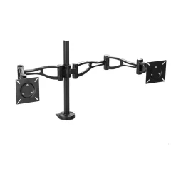 Fellowes Professional Series Depth Adjustable Dual Monitor Arm, Up to 32", Black (8041701)