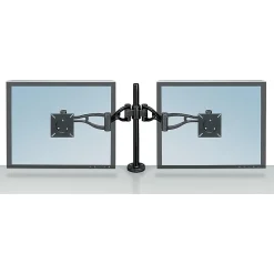 Fellowes Professional Series Depth Adjustable Dual Monitor Arm, Up to 32", Black (8041701)