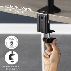 Fellowes Reflex Dual Adjustable Monitor Arm, Up to 27