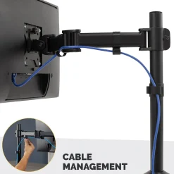 Fellowes Reflex Single Adjustable Arm, Up to 32
