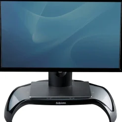 Fellowes Smart Suites Corner Monitor Riser, Up to 32", Black (8020101)