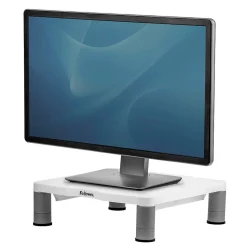 Fellowes Standard Adjustable Monitor Riser, Up to 32", Platinum (91712)