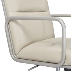 Finch Franklin Bonded Leather Computer and Desk Chair, Ivory White (CHR10060C)