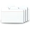Find It 3" x 5" Tabbed Index Cards, White, 48/Pack (FT07215)