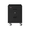 FireKing 2-Drawer Mobile Vertical File Cabinet, Letter/Legal Size, Lockable, Fire Resistant, Black (2M1822-1BL)