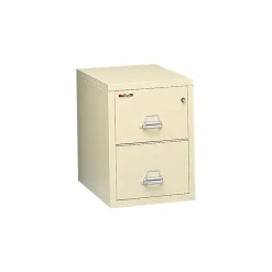 FireKing 1-Hour 2-Drawer 25" Letter Fire Resistant Vertical Cabinet, Putty