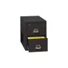FireKing 1-Hour Fire Resistant Vertical Cabinet, Letter, 2-Drawer, Black, 27 3/4"H x 17 3/4"W x 31 9/16"D, Truck to Loading Dock
