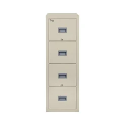 FireKing Patriot 4-Drawer Vertical File Cabinet, Fire Resistant, Letter, Parchment, 31.56"D (4P1831-CPA)