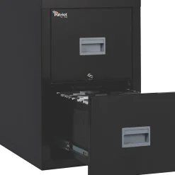 FireKing Patriot 2-Drawer Vertical File Cabinet, Letter/Legal Size, Lockable, 27.75"H x 17.68"W x 25"D, Black (2P1825CBLI)