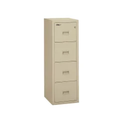 FireKing Turtle 4-Drawer Vertical File Cabinet, Fire Resistant, Letter/Legal, Beige, 22.13"D (4R1822-CPA)