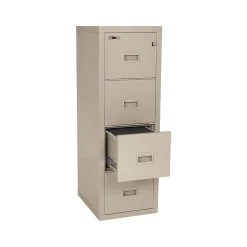 FireKing Turtle 4-Drawer Vertical File Cabinet, Fire Resistant, Letter/Legal, Beige, 22.13"D (4R1822-CPA)