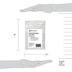 First Aid Only Cuts and Scrapes Care Kit,6 Pieces, 25 Packs/Carton (91576)