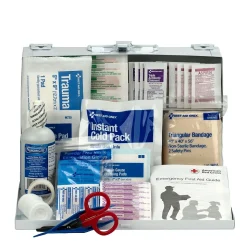 First Aid Only Metal First Aid Kit with Medication, 25 People, 106 Pieces (224-U/FAO)